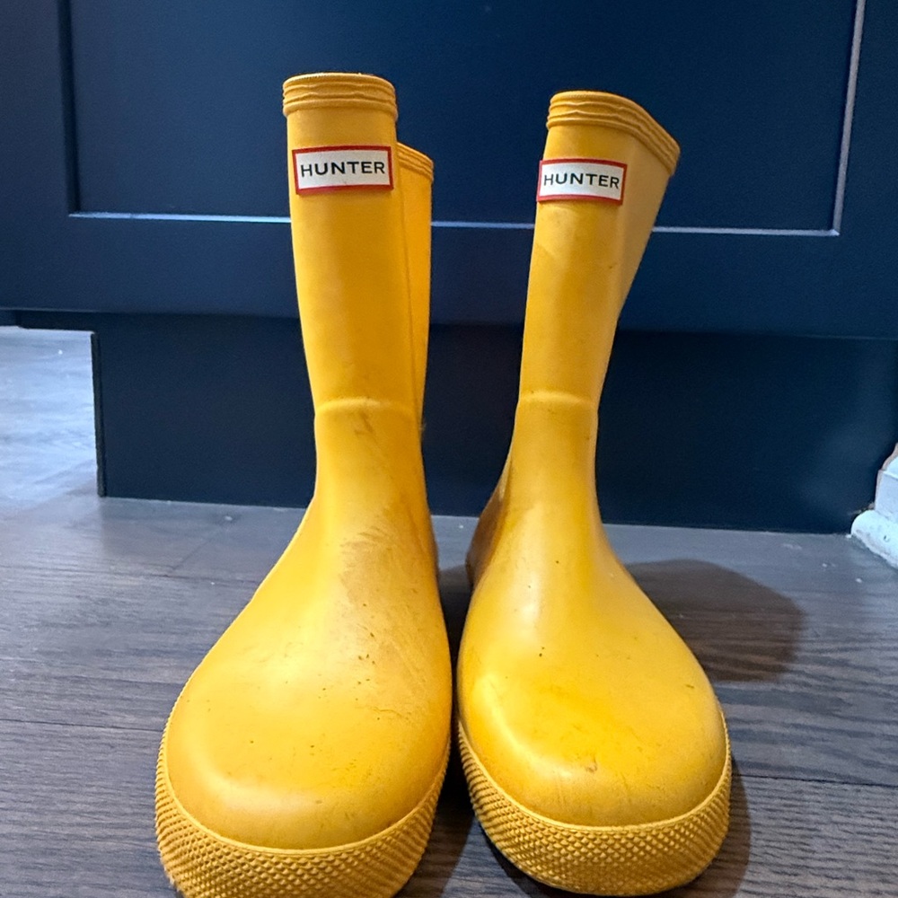Hunter Kids Yellow Rain Boots